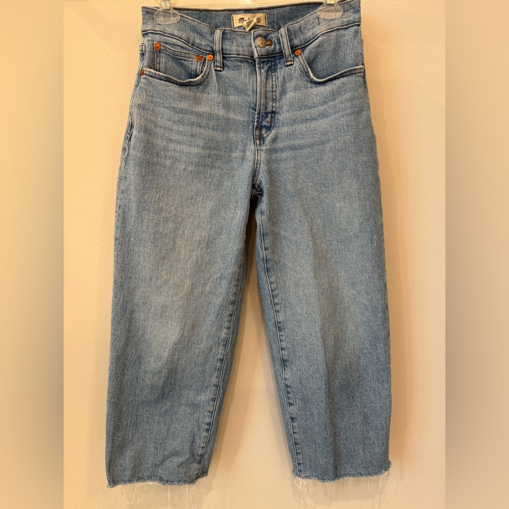 Madewell Petite The Perfect Vintage Wide-Leg Crop Jean (Altoona Wash)